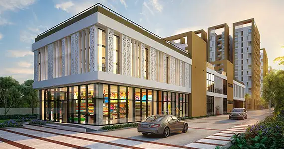 Sattva Hamlet Apartment grand clubhouse with amenities by Sattva Group located at Chikkajala, Bangalore Karnataka